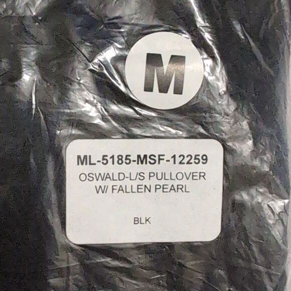 NWT Michael Lauren Black Pearl Embellished Long Sleeve Crew Neck Sweater Size M - Picture 10 of 10